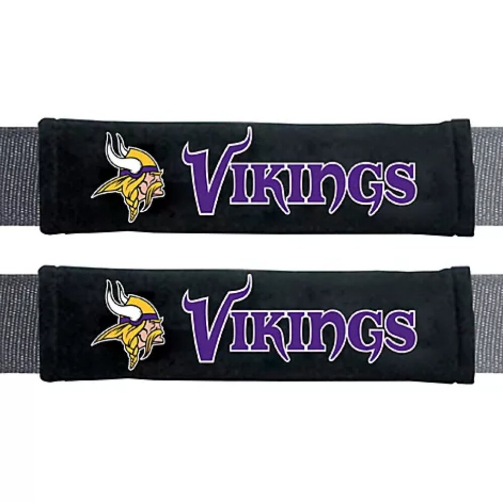 🏈🆕 MINNESOTA VIKINGS SEATBELT SHOULDER PADS - 2 PACK - UNISEX